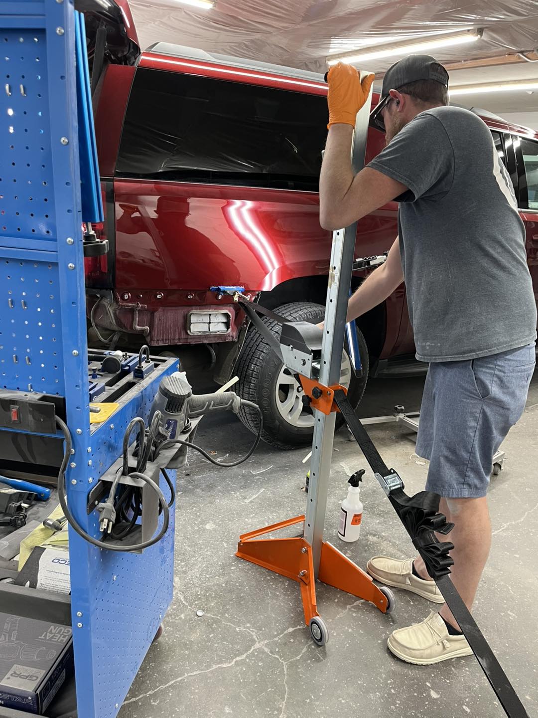 Auto body repair work